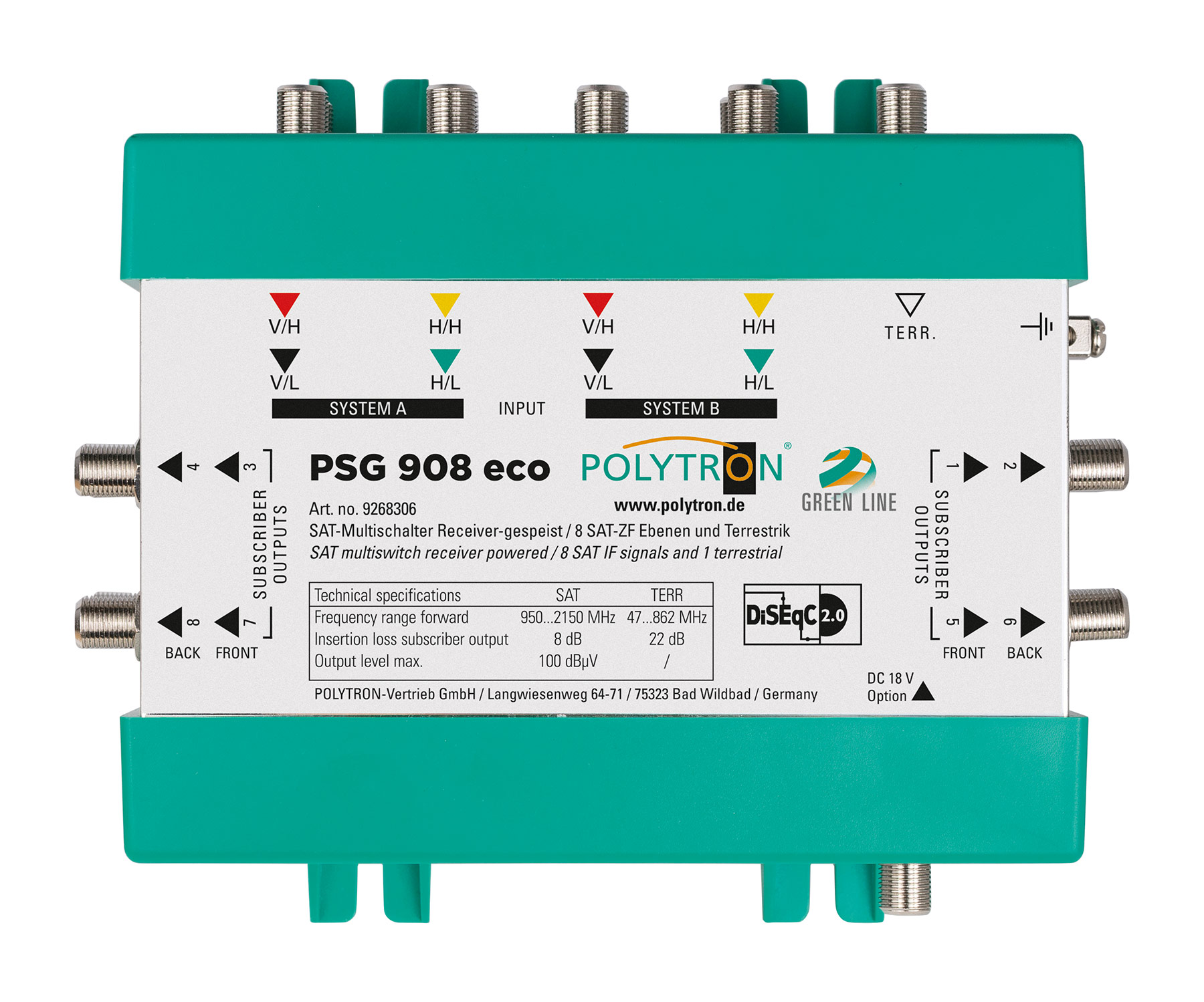 PSG 908 eco Polytron Multischalter