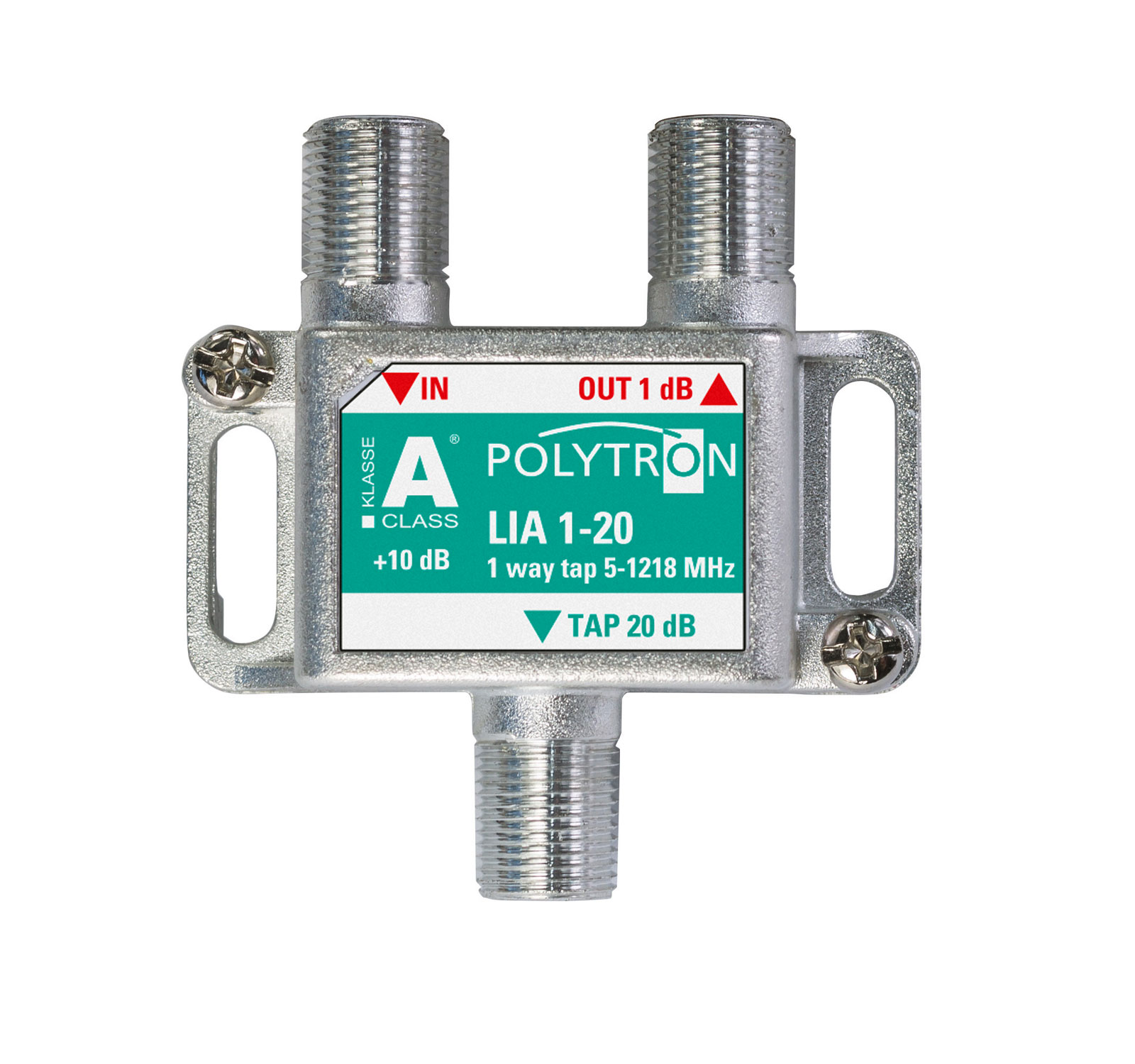LIA 1-20  5-1218 MHz 1-fach Abzweiger 20 dB, F-Anschlüsse
