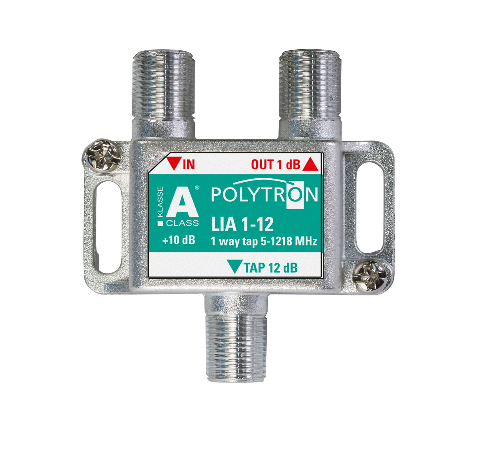 LIA 1-12  5-1218 MHz 1-fach Abzweiger 12 dB, F-Anschlüsse