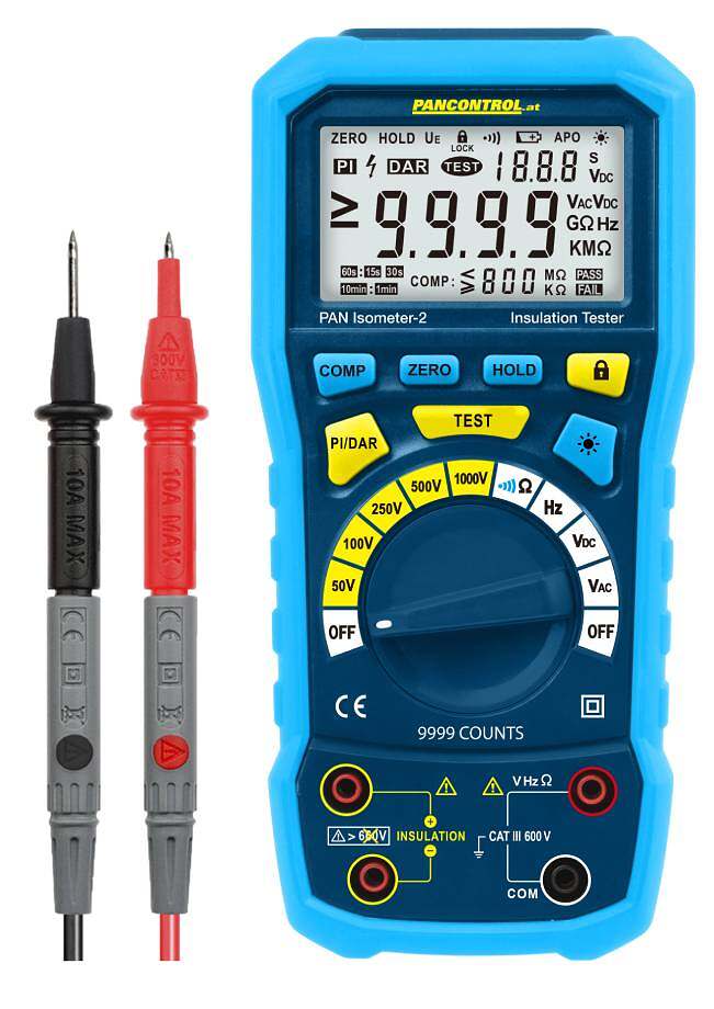 PAN Isometer-2 - Digital-Isolationsmultimeter 50MΩ - 100GΩ