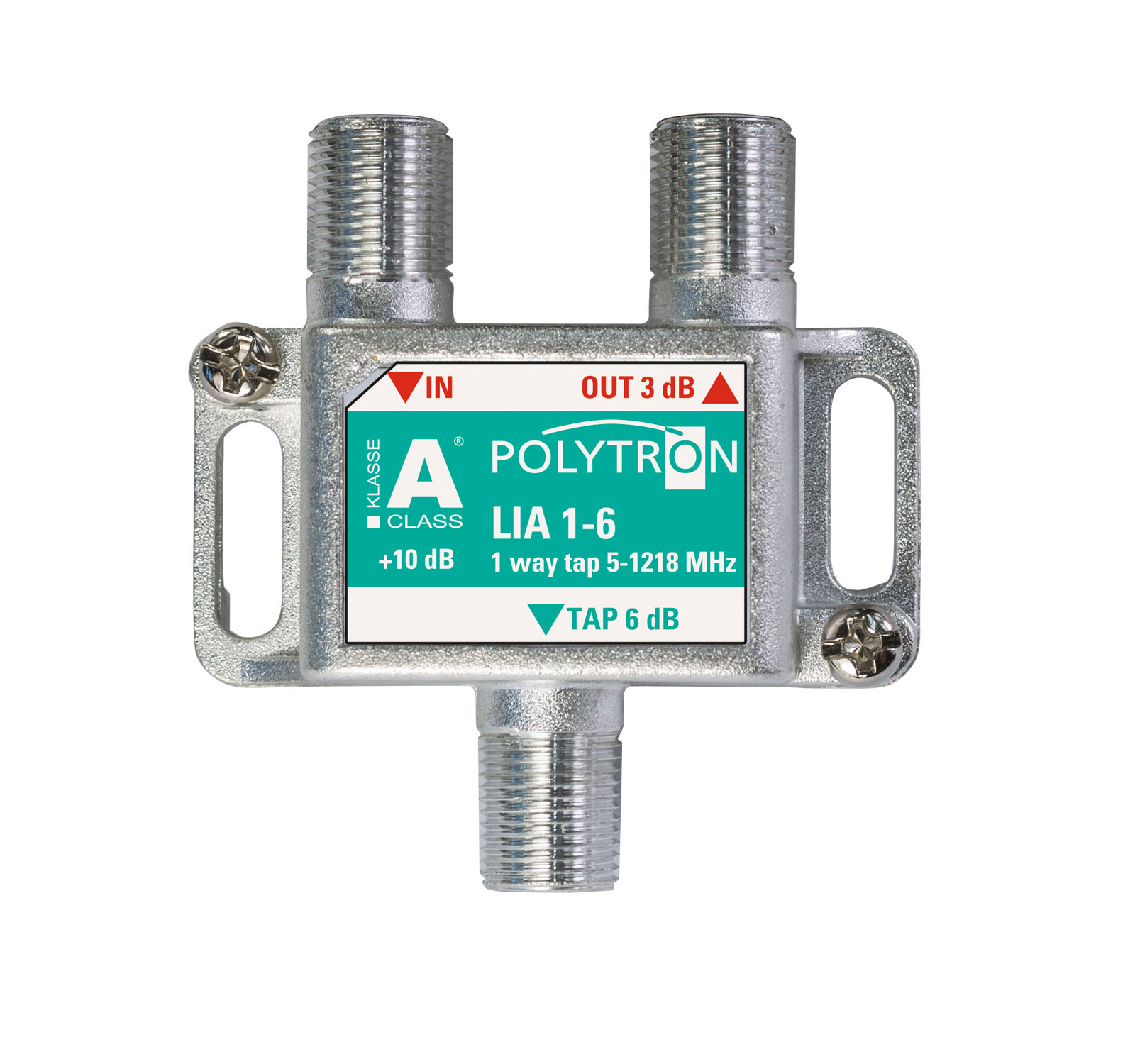 LIA 1-6  5-1218 MHz 1-fach Abzweiger 6 dB, F-Anschlüsse