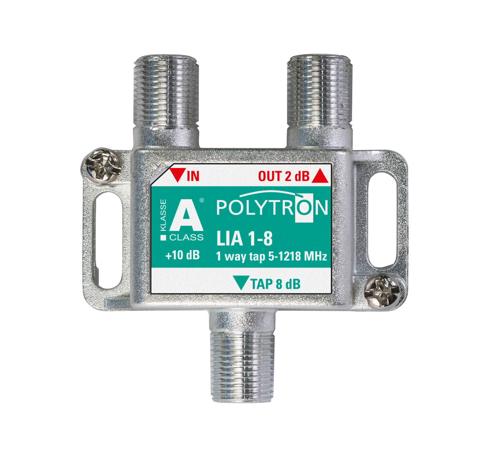 LIA 1-8  5-1218 MHz 1-fach Abzweiger 8 dB, F-Anschlüsse