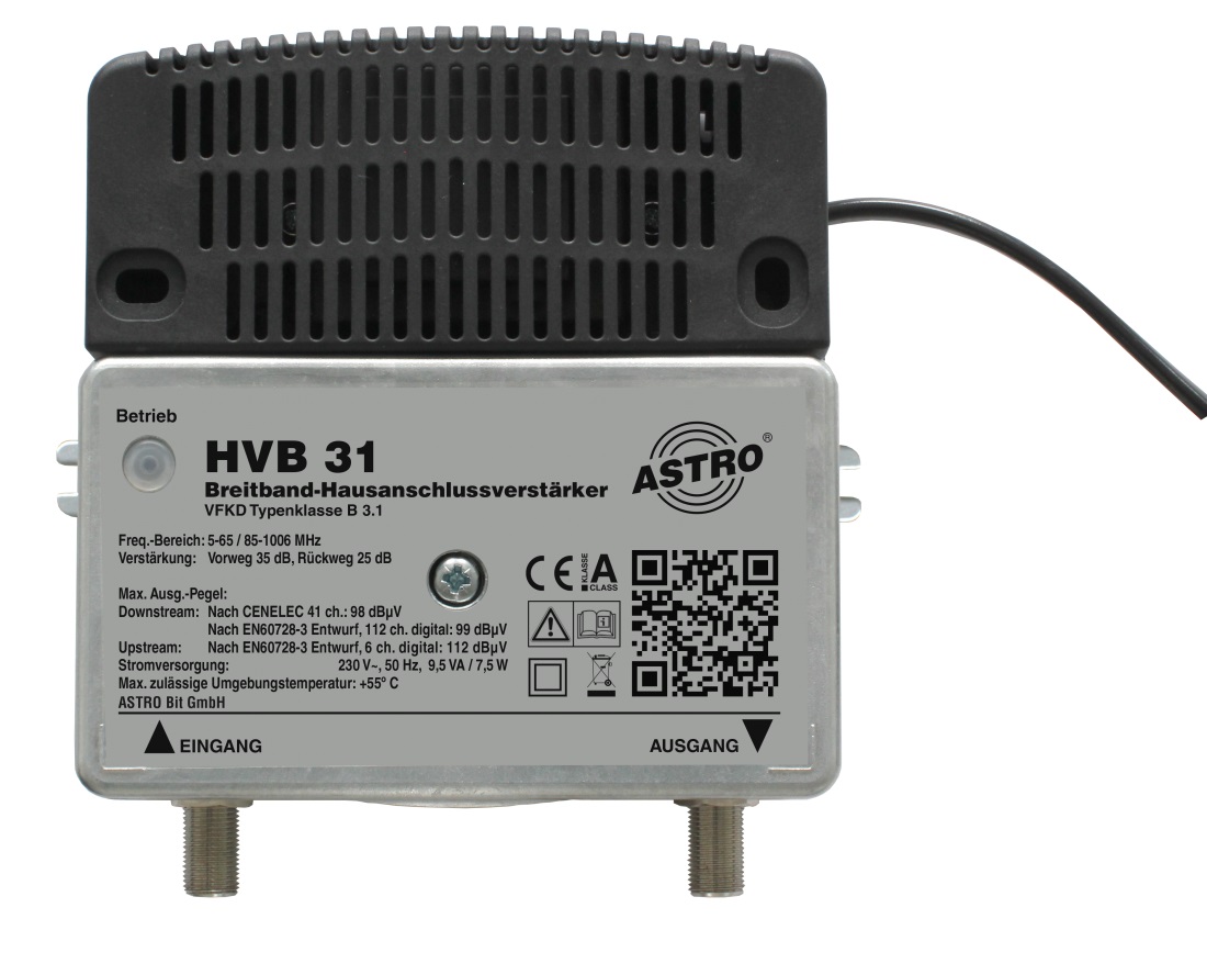 HVB 31 - Breitbandverstärker mit 65 MHz Rückweg