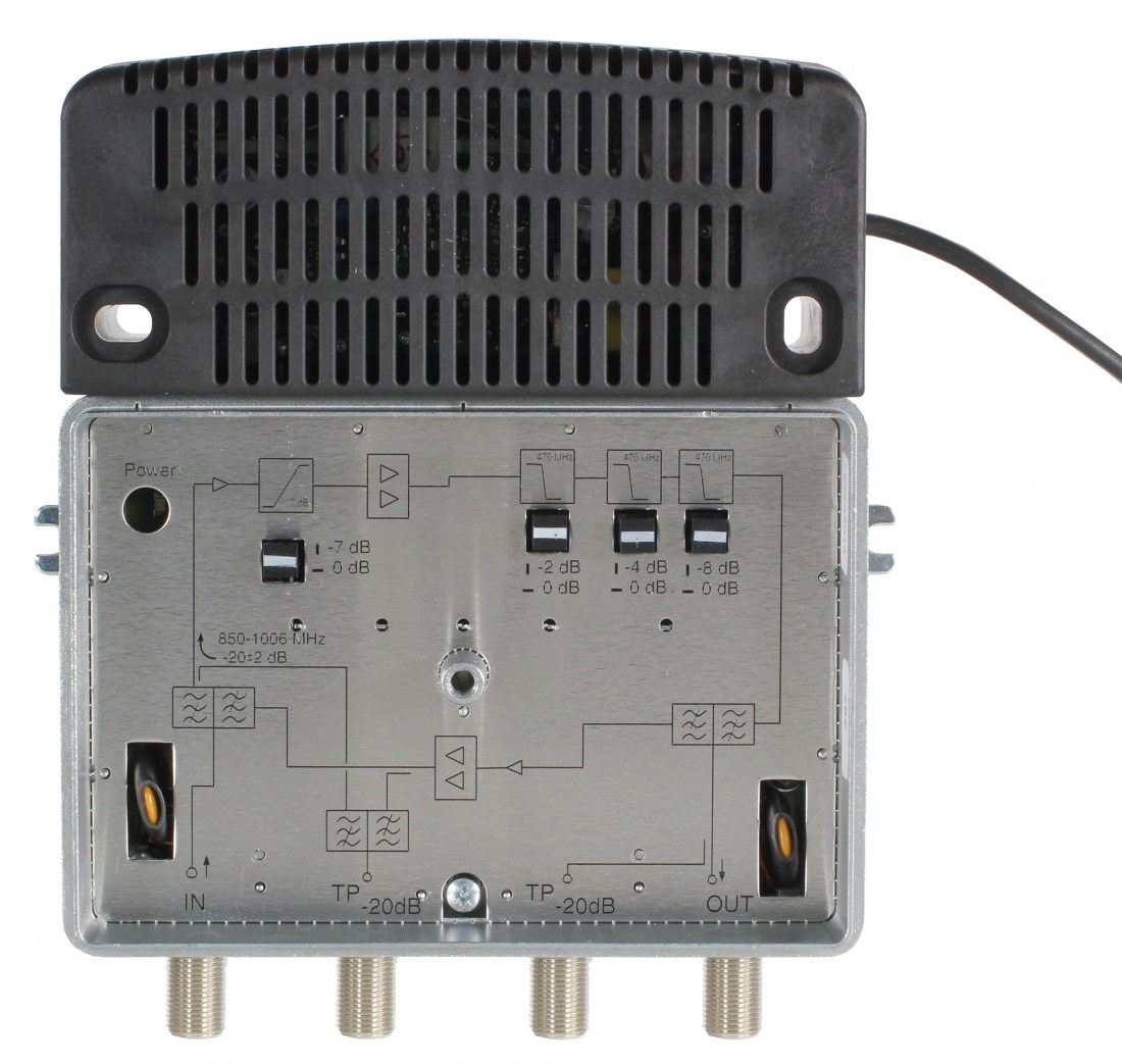 HV 12 V3 - Breitband Kaskaden-Vorverstärker mit 5-65 / 85-1006 MHz