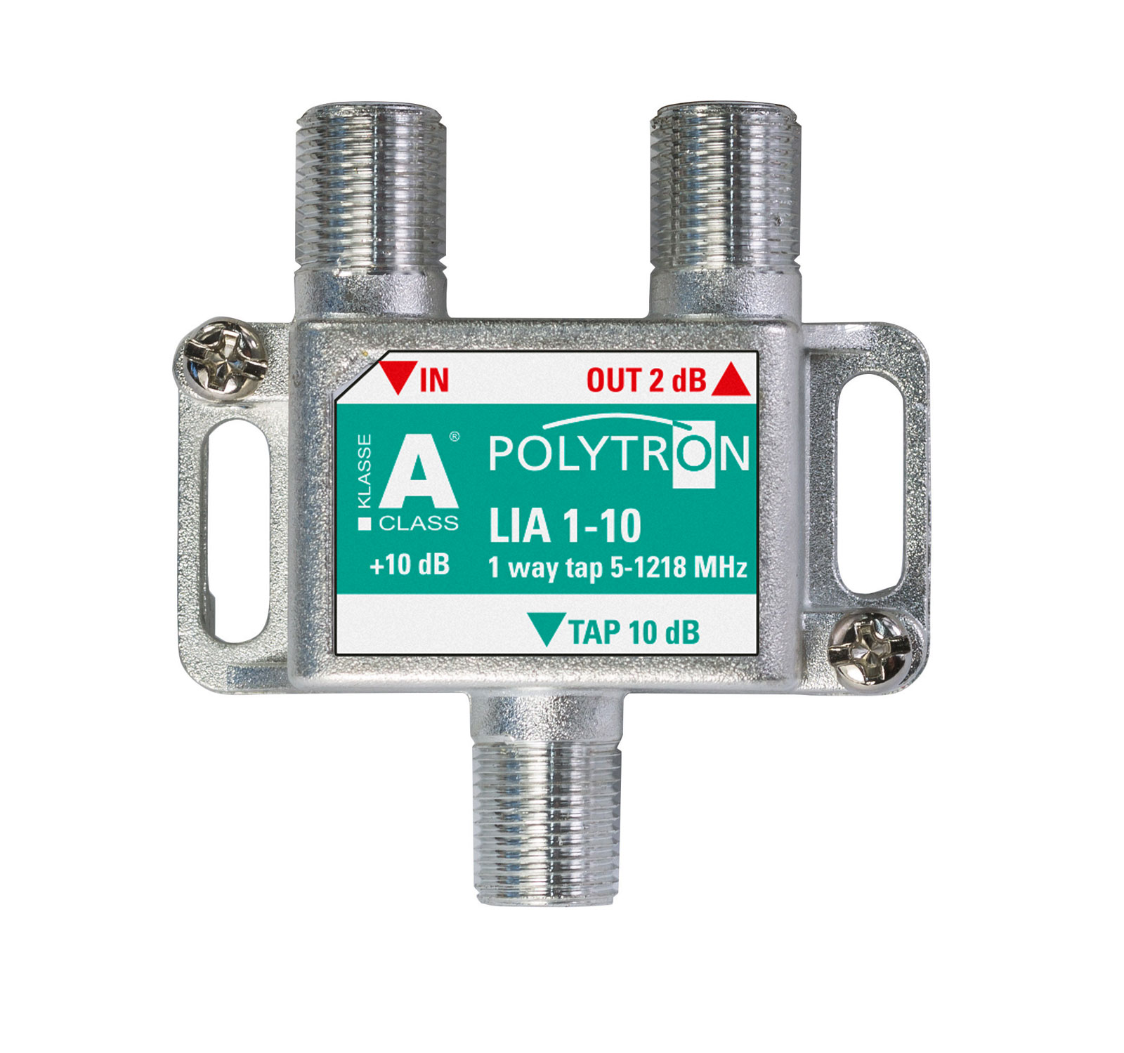 LIA 1-10  5-1218 MHz 1-fach Abzweiger 10 dB, F-Anschlüsse