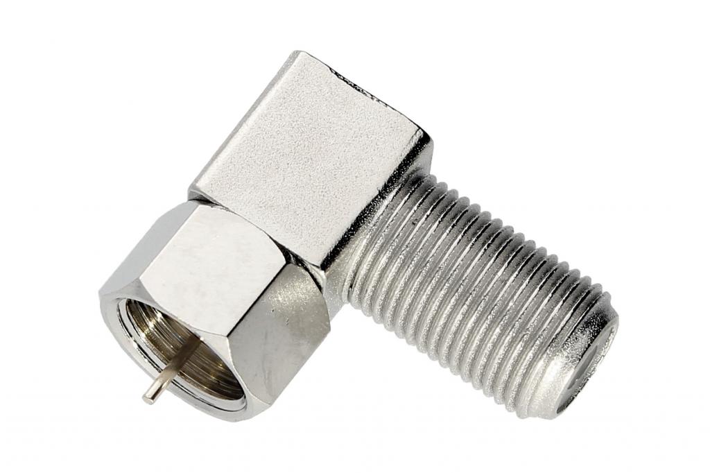 90-FM-FF - 90° Winkeladapter F-Stecker auf F-Buchse