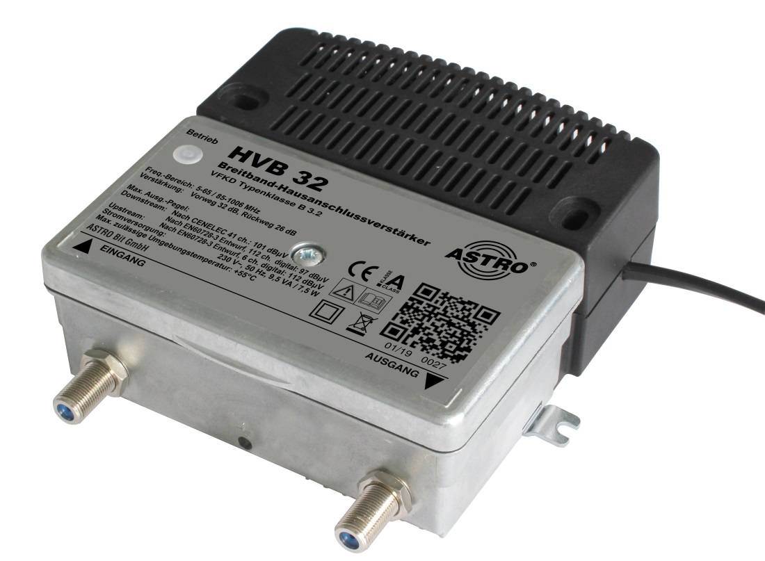 HVB 32 - Breitbandverstärker mit 65MHz Rückweg