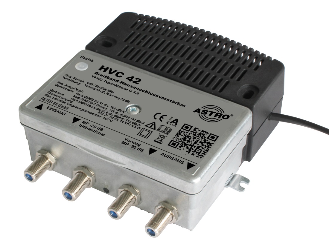HVC 42 - Breitbandverstärker mit 5-65 / 85-1006 MHz