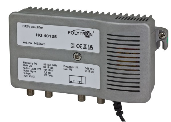 HG 40125 - Polytron Hausanschlussverstärker 5-1006 MHz, ortsgespeist