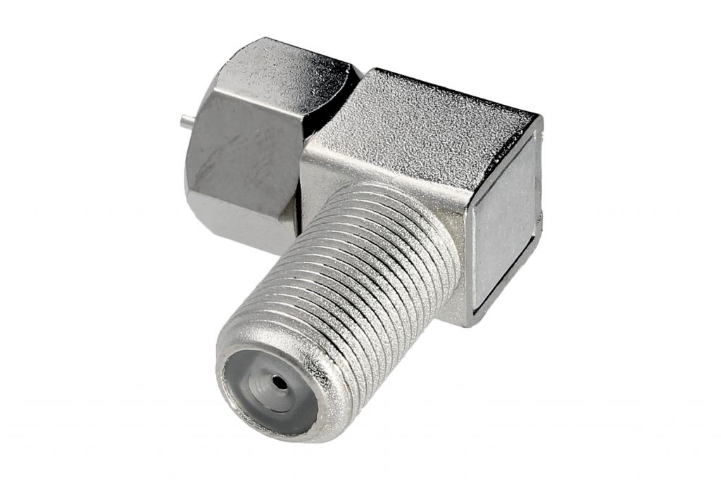 90-FM-FF - 90° Winkeladapter F-Stecker auf F-Buchse