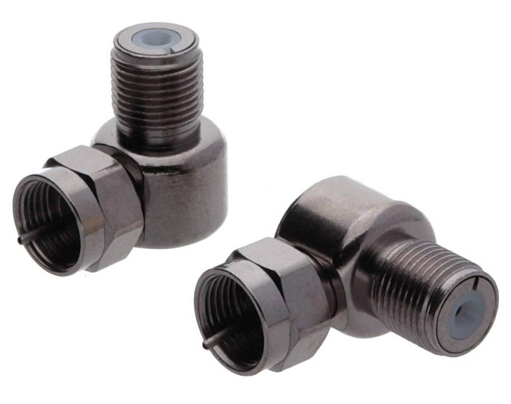 90-Fm-Ff HQ - 90° Winkeladapter F-Stecker auf F-Buchse HQ