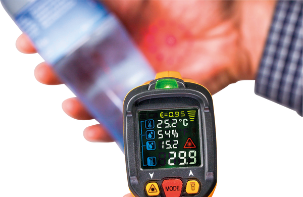 PAN IR-T800+ Profi-Infrarot-Thermometer 12:1 mit Laser-Messkreisanzeige