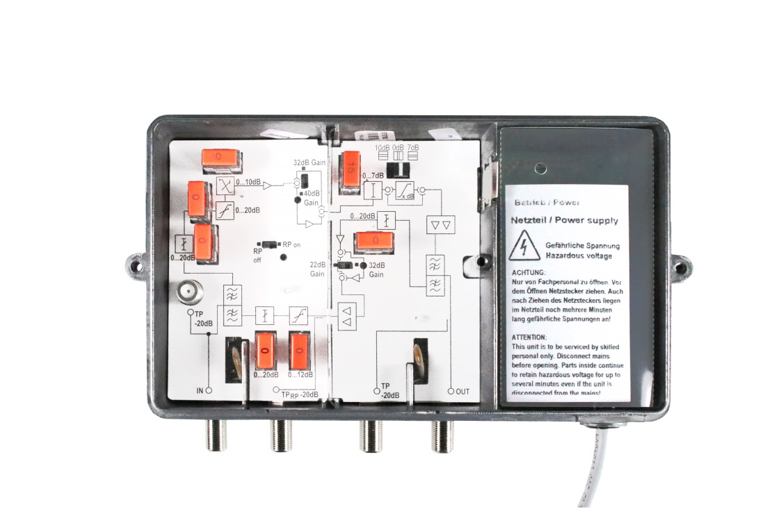 HVO V40 P - Breitbandverstärker mit 5-65 / 85-1006 MHz